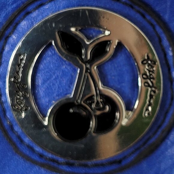 Foxy Jeans Y2K Blue Fold Over Crossbody Satchel 90s Purse Handbag Zip Adjustable - Picture 2 of 10